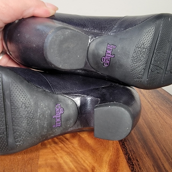 Clarks Indigo Elegant Black Leather Women's Heels Size 7 Comfy Wardrobe Staple - Picture 16 of 17